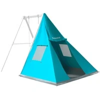 Abbildung von HUDORA Vario Schaukel Ergänzungsmodul Zelt UV geschütztes Kinderzelt mit wasserdichtem PE Material &amp; Moskitonetz Outdoor Spielgerät optionaler Erweiterung für Kinder Erwachsene