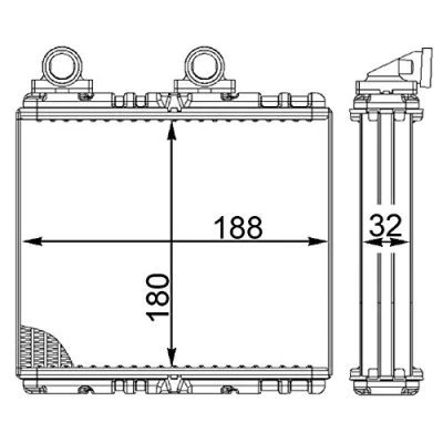 Abbildung von MAHLE ORIGINAL AH 222 000S Wärmetauscher