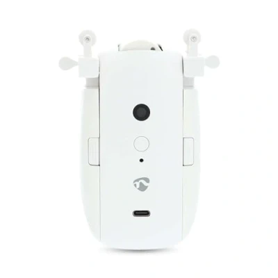 Abbildung von Nedis Vorhang Roboter Kabelanlage / U Schiene Horizontale Vorhänge Batteriebetrieben Stromversorgung über USB 4000 mAh Bluetooth® Weiss