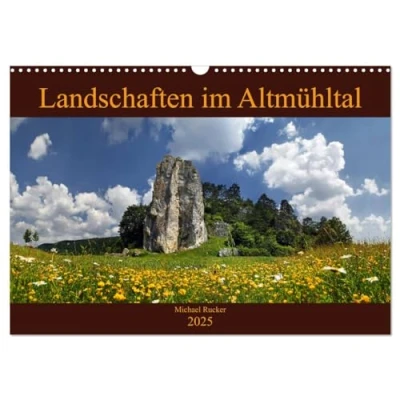 Abbildung von Landschaften im Altmühltal (Wandkalender 2025 DIN A3 quer), CALVENDO Monatskalender