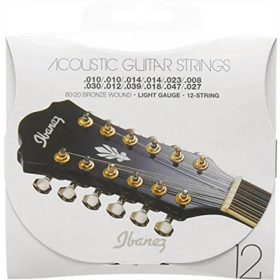 Abbildung von Ibanez IACS12C Bronze Wound 80/20 12 String Acoustic Guitar Strings Light Gauge
