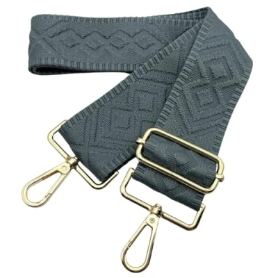 Abbildung von Verstellbarer Taschengurte Breit, 5cm Schultergurt für Tasche, zum Wechseln Goldener Karabiner Schulterriemen, Umhängegurt fur Damen Handtaschen Crossbody DIY, (Blau) 15