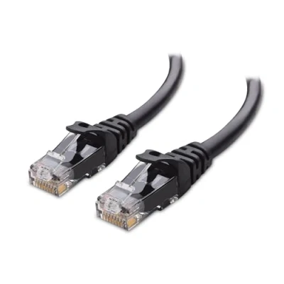 Abbildung von Cable Matters Snagless 10 Gigabit Cat 6 Lan Kabel kurz 3m (Cat Ethernet Kabel, Wlan Lankabel Cat6) in Schwarz Netzwerkkabel 3 Meter