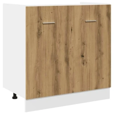Abbildung von vidaXL Spülenunterschrank Artisan Eiche 80x46x81,5 cm Holzwerkstoff