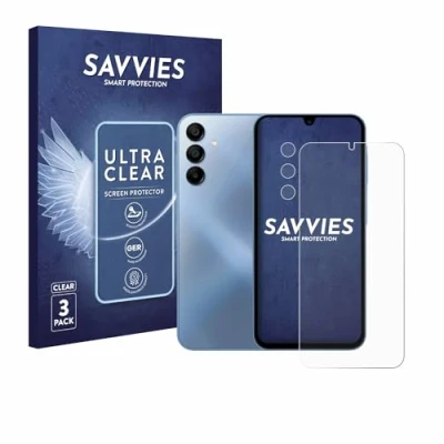 Abbildung von Savvies 6 Stück Schutzfolie für Samsung Galaxy A15 5G (Display+Kamera) Displayschutz Folie Ultra Transparent