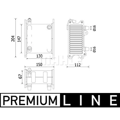 Abbildung von MAHLE ORIGINAL CI 223 000P Ladeluftkühler BMW: 7