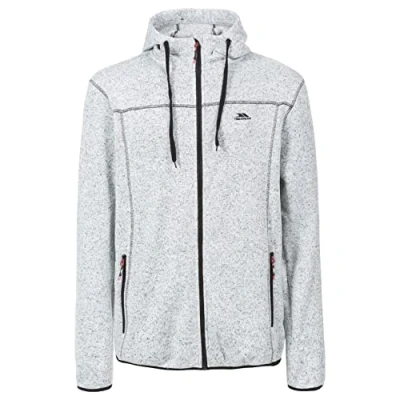 Abbildung von Trespass Odeno, Cool Grey Marl, XS, Warme Fleecejacke mit Kapuze 300g/m² für Herren, X Small, Grau