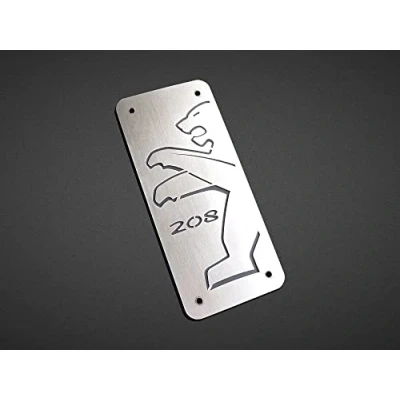 Abbildung von Fußstütze Stahlabdeckung für Peugeot.208 I 2012 2019 1 Stück Auto Sport Fußablage Fußpedal Pedal Edelstahl Gebürstet 208 Zubehör