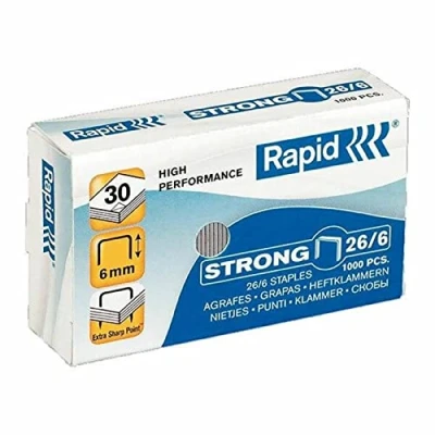 Abbildung von Rapid Heftklammern (26/6 mm, Strong, verzinkt) 1000 Stück
