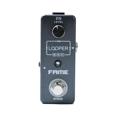 Abbildung von Fame Looper Effektgerät für Gitarren, Kompakter Loop Recorder, 10 Minuten Aufnahmezeit, Unbegrenzte Overdubs, Fußtaster Bedienung, Top Qualität, Ideal Songwriting und Übungen