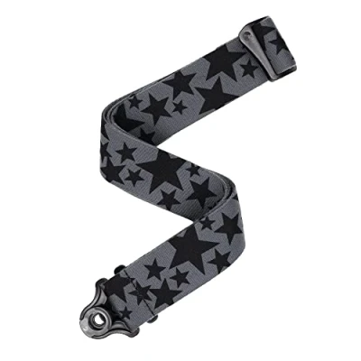 Abbildung von Planet Waves D&#039;Addario Accessories Auto Lock Gitarrengurt mit Verschluss Locking Guitar Strap Skater Stars, Polypro