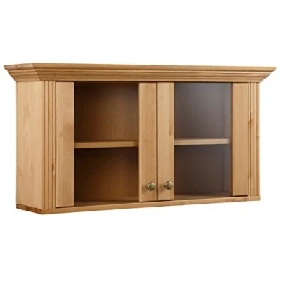 Abbildung von clever moebel Vitrine aus Kiefernholz gelaugt/geölt, Hängeschrank, Schrank, Hängevitrine
