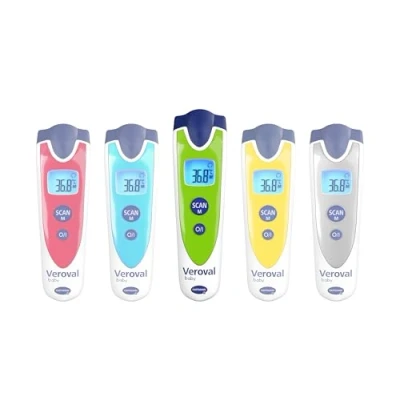 Abbildung von Veroval baby Infrarot Thermometer Grün, Berührungslose und Geräuschlose Messung, Körpertemperatur, Objekttemperatur, Umgebungstemperatur, schnelle einfache Handhabung