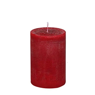 Abbildung von Rustic Stumpenkerze Stumpen Kerzen durchgefärbt WeihnachtsRot 20 x 8 cm, 1 Stück