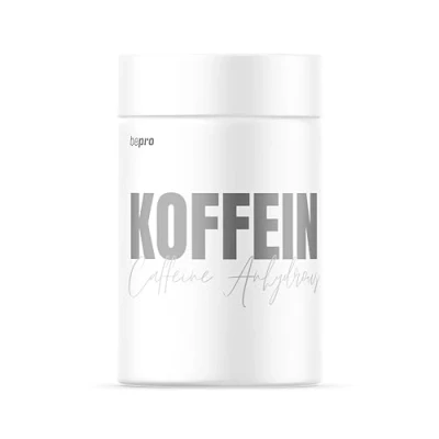 Abbildung von Koffein Kapseln hochdosiert 200 mg 120 Qualität direkt vom Herstelle vegan BetterProtein®