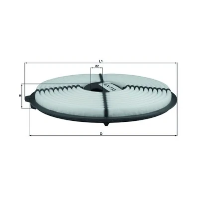 Abbildung von MAHLE ORIGINAL LX 733 Luftfilter 40,0 256,0 263,5 Filtereinsatz TOYOTA: Carina 2 Kombi, Corolla VI Liftback, Compact, RENAULT: Duster