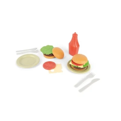 Abbildung von Dantoy Bio Burger Set. Mit 19 Teilen Spiel Set für Kinder, hergestellt aus Bioplastik Zuckerrohr Altersgruppe 2+ Jahre. (Geschenkbox)