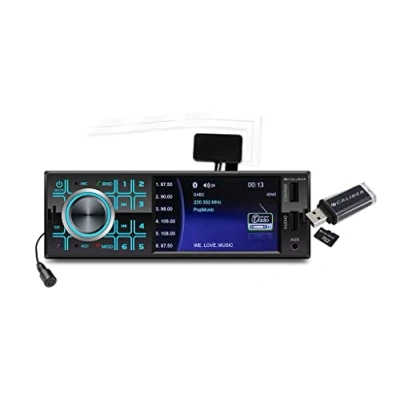 Abbildung von Caliber Autoradio Auto Radio mit Bluetooth Aux In DAB Plus FM SD USB 4 Zoll Anzeige Rückfahrkamera Eingang 4X 55 Watt Schwarz 1 Din