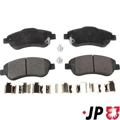 Abbildung von JP GROUP 3463600710 Bremsbelagsatz Vorderachse mit akustischer Verschleißwarnung HONDA: CR V 4, 3