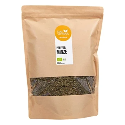 Abbildung von teeverliebt Bio Pfefferminztee 1 kg I Loser Kräutertee Pfefferminze Feinschnitt Frische getrocknete Minze lose erfrischend &amp; wohltuend aus kontrolliert biologischem Anbau 1000 g
