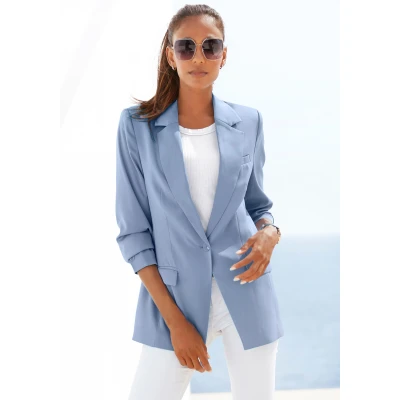 Abbildung von LASCANA Jackenblazer, mit Tunnelzug innen zum Raffen, Damenblazer, sportlich elegant