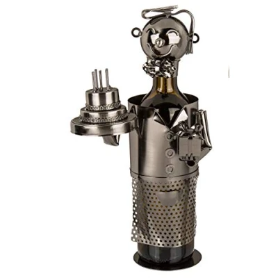 Abbildung von Out of the Blue 71/3179 Flaschenhalter aus Metall, Geburtstagsgratulant I, ca. 26 x 12 cm, ideal als Deko und Geschenkverpackung