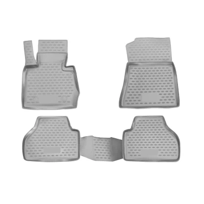 Abbildung von OMAC 1210444G Fußmattensatz Gummi, TPE (thermoplastischer Elastomer) 4 grau BMW: X3