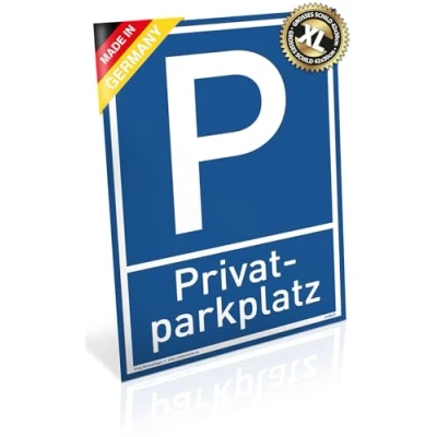 Abbildung von König Werbeanlagen Hinweisschild Großes Schild Privat Parkplatz, Alu 30 x 42 cm, stabiles