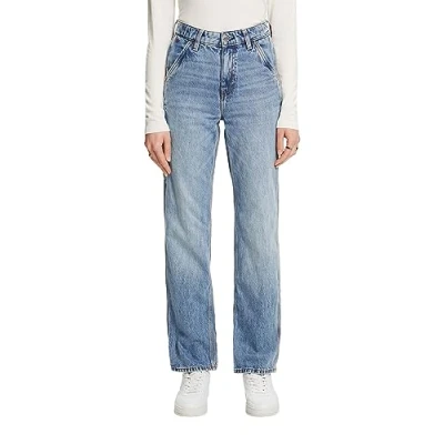Abbildung von Esprit Jeans Straight Leg, Damen, Größe: 29x34, Blue bleached