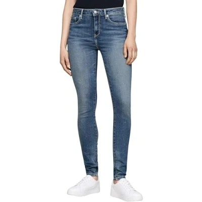 Abbildung von Tommy Hilfiger Damen Jeans Hose Como Skinny Fit, Blau (Pat), 30W/28L