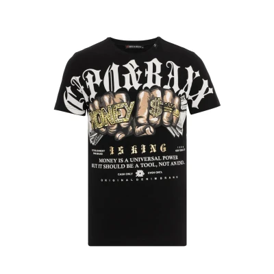 Abbildung von Cipo &amp; Baxx Tshirt print, Herren, Größe: Large, Black