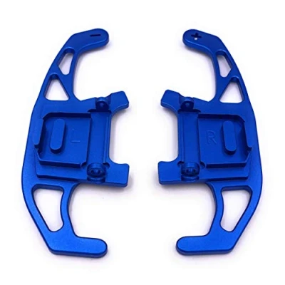 Abbildung von H Customs Schaltwippen Replacement Shift Paddle kompatibel mit Golf 7 nur GTI R GTD Aluminium Blau