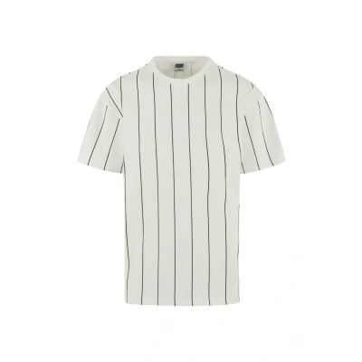 Abbildung von Urban Classics Pinstripe TEE Tshirt print, Herren, Größe: 5XL, Offwhite white black