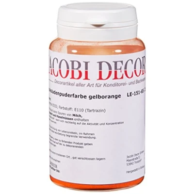 Abbildung von Cake Company fettlösliche Puder Farbe gelborange (1 x 25 g) Ideal zum färben von Lebensmitteln
