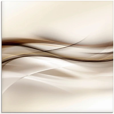 Abbildung von Artland Glasbild &quot;Braune abstrakte Welle&quot;, Muster, (1 St.)