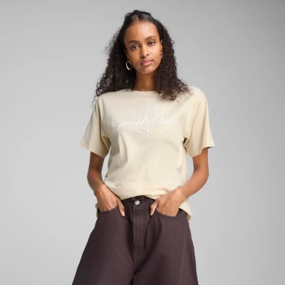 Abbildung von Puma CLASS Kurzes Relaxed Fit T Shirt Damen Mit Print Alpine Snow Größe: S
