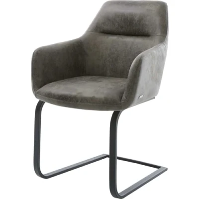 Abbildung von Schwingstuhl Pejo Flex Grau Antik Freischwinger flach Schwarz