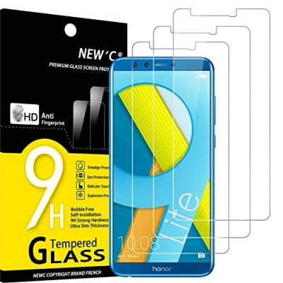 Abbildung von NEW&#039;C 3 Stück, Panzer Schutz Glas für Honor 9 lite, Frei von Kratzern, 9H Härte, HD Displayschutzfolie, 0.33mm Ultra klar, Ultrabeständig