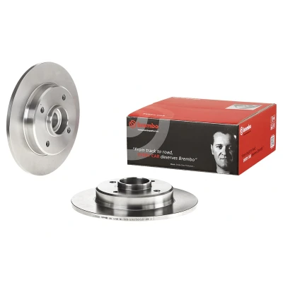 Abbildung von BREMBO 08.D205.17 Bremsscheibe 244 9 4 voll mit Schrauben, Radlagersatz, ABS Sensorring PEUGEOT: 208 I Schrägheck, 2008 Kombi