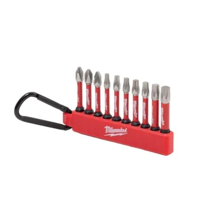 Abbildung von Milwaukee Bohrer und Bitset Shockwave Schrauberbit Karabiner 10 tlg. (4932480941) PH / PZ TX
