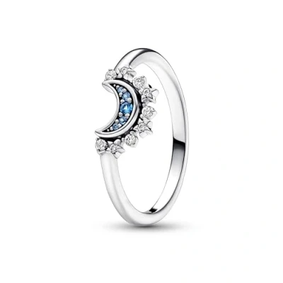 Abbildung von Pandora Celestial Sparkling MOON Ring, Damen, Größe: 60, Sterling silver