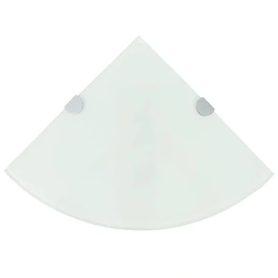 Abbildung von vidaXL Eckregal mit Halterungen Glasboden Bad Ablage Glasplatte Weiß 35 x cm