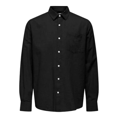 Abbildung von Only &amp; Sons Onscaiden LIFE Shirt Hemd, Herren, Größe: Large, Black