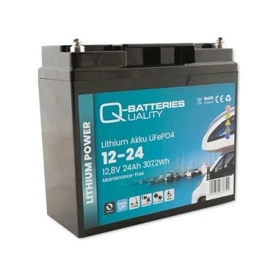 Abbildung von Q Batteries Lithium Akku 12 24 12,8V 24Ah 307,2Wh LiFePO4 Batterie