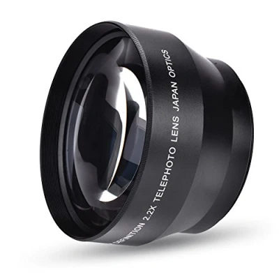 Abbildung von Teleconverter 67mm, Teleobjektiv 67mm 2.2X Vergrößerung HD Tele Converter Universal Vorsatzlinse Kamera für Kameras mit Alle