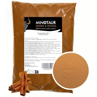 Abbildung von Minotaur Spices Zimt gemahlen, Zimtpulver mild, 2 x 500g (1 Kg)