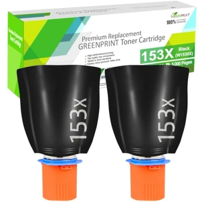 Abbildung von 2 Packungen 153X W1530X (153A W1530A) Kompatibel Toner Nachlade Kits Tonerkartuschen Hohe Ausbeute 5000 Pagine Schwarz per H P Laserjet Tank Drucker 2504 2504dw 1504 1504w 2606dw 1604w 2604dw 2604sdw