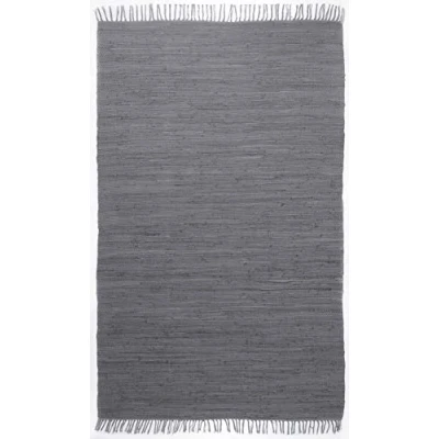 Abbildung von Theko Happy Cotton Teppich, 100% Baumwolle, 90x160 cm, Anthrazit