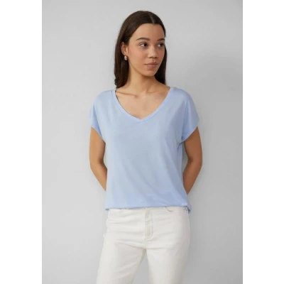 Abbildung von QS Loosefitting Tshirt basic, Damen, Größe: Large, Hellblau