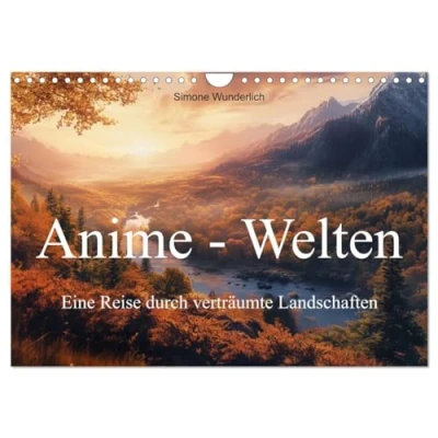 Abbildung von Anime Welten: Eine Reise durch verträumte Welten (Wandkalender 2025 DIN A4 quer), CALVENDO Monatskalender